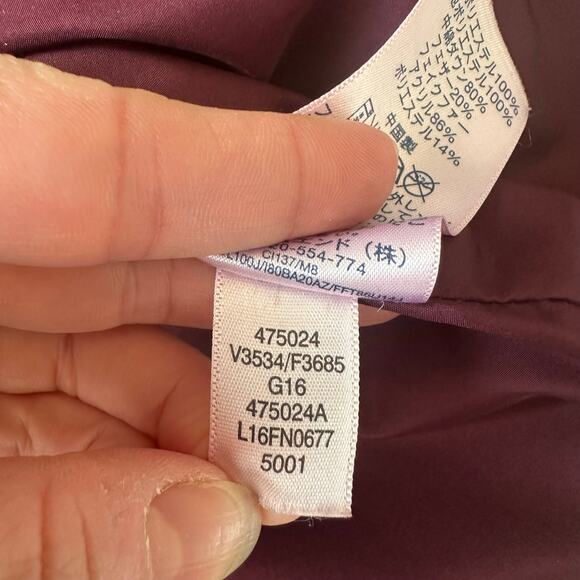 Lands' End Women's Down Shimmery Bergundy Purple Long Parka Size Medium - Picture 10 of 16